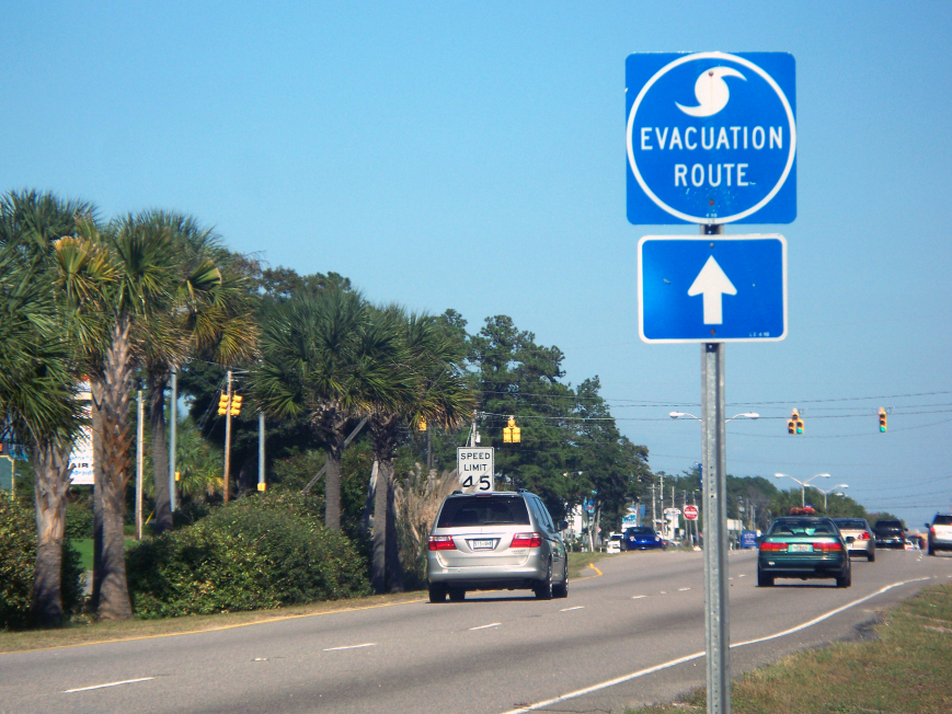 Ruta de evacuación de huracanes