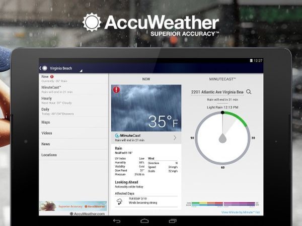 AccuWeather (Android, iOS) (Free)